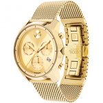 Movado Men's BOLD Thin Yellow Gold Chronograph Watch with a Printed Index Dial, Gold