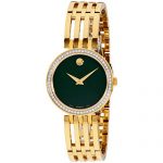 Movado Esperanza Quartz Movement Green Mother Of Pearl Dial Ladies Watch 607233