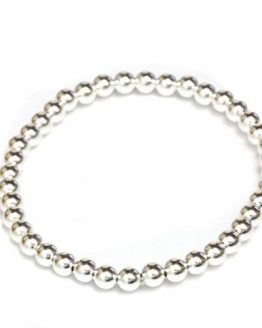 Seven Seas Pearls Beaded Stretch Bracelet 14k Solid Gold Yellow