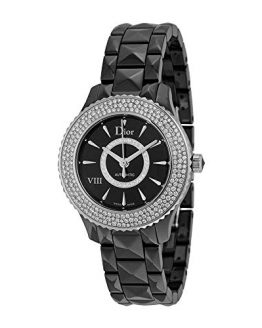 Christian Dior VIII Diamond Black Ceramic and Steel Ladies Watch