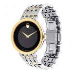 Movado Men's Esperanza Two Tone Watch with Concave Dot Museum Dial