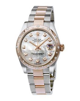 Rolex Oyster Perpetual Datejust 31 White Mother Of Pearl Dial Stainless Steel and 18K Everose Gold Rolex Oyster Automatic Ladies Watch 178341MDO