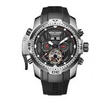 Reef Tiger Men's Sport Watches Stainless Steel Case Rubber Strap Military Watches
