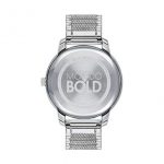 Movado Bold, Stainless Steel Case, Silver White Dial, Stainless Steel Mesh Bracelet