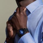 Movado Connect 2.0 Unisex Smartwatch - Wear OS by Google, Stainless Steel, Black Leather