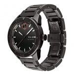 Movado Bold, Ionic Plated Gunmetal Steel Case, Black Dial