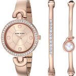 Anne Klein Women's Swarovski Crystal Accented Rose Gold-Tone Watch