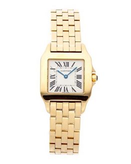 Cartier Santos Quartz (Battery) Silver Dial Womens Watch