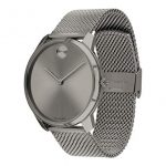 Movado Bold, Grey Ion-Plated Stainless Steel Case, Grey Dial