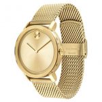 Movado Bold Evolution, Pale Yellow Gold Ion-Plated Stainless Steel Case, Pale Gold Dial