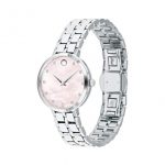 Movado Kora, Stainless Steel Case, Pink Dial, Stainless Steel Bracelet, Women, 0607322