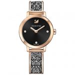 Swarovski Cosmic Rock Watch Black dial Rose Gold Tone