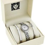 Anne Klein Women's Swarovski Crystal Accented Silver-Tone Bracelet Watch