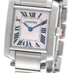 Cartier Women's Tank Francaise Pink Mother of Pearl Watch