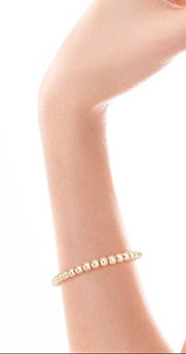 Seven Seas Pearls Beaded Bracelet 14k Yellow Gold with Lobster Clasp 5 mm Beads 7" 1/2 (Yellow-Gold) 2 Seven Seas Pearls Beaded Bracelet 14k Yellow Gold with Lobster Clasp