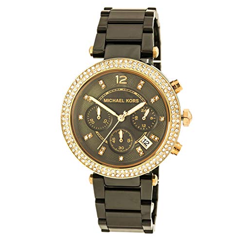 New MICHAEL KORS Women's Gunmetal Swarovski Crystal Watch