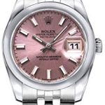 Rolex Lady-Datejust 26 179160 Pink Dial on Jubilee Bracelet Luxury Watch