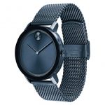 Movado Bold, Blue Stainless Steel Case, Blue Dial, Blue Steel Mesh Bracelet, Men, 3600610