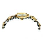 Versace Medusa Ladies Stud Icon Silver Dial Gold-Tone Watch - 28mm