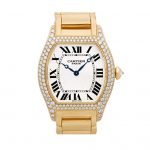 Cartier Tortue 2496 Silver Dial 18K Yellow Gold Watch - Certified Pre-Owned
