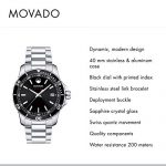 Movado Men's Series 800 Sport Stainless Watch with Printed Index Dial