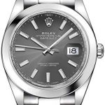 Men's Rolex Datejust 41 Dark Rhodium Dial Oystersteel Watch (ref. 126300)