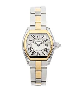 Cartier Roadster Quartz (Battery) Silver Dial Mens Watch