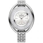 Ladies' Swarovski Crystal Crystalline Oval Silver-Tone Bracelet Watch