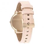 Movado FACE, Carnation Gold Stainless Steel Case, Light Pink Dial, Pink Leather Strap