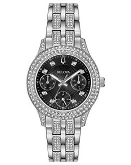 Bulova Women's Swarovski Crystal Quartz Watch with Stainless-Steel Strap
