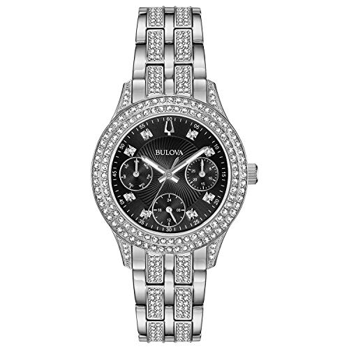 Bulova Women's Swarovski Crystal Quartz Watch with Stainless-Steel Strap