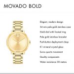 Movado Women's BOLD Sugar Dial Yellow Gold Watch with a Flat Dot, Gold (Model 3600502)