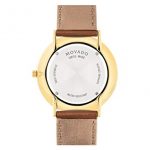 Movado Ultra Slim, Yellow Gold PVD Case, Blue Dial, Cognac Leather Strap