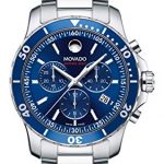 Movado Men's Series 800 Sport Chronograph Watch with Printed Index Dial, Blue/Silver/Grey (2600141)