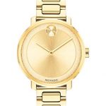 Movado Women's BOLD Sugar Dial Yellow Gold Watch with a Flat Dot, Gold (Model 3600502)