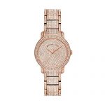 Michael Kors Women's Rose Gold Tone Pave Glitz Watch