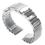 20/22/24mm H-Link Shark Stainless Steel Mesh Strap Wrist Watch Band Heavy Duty