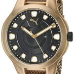 PUMA Men's Reset V1 Quartz Watch with Stainless Steel Mesh Strap