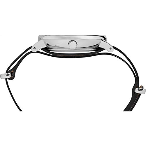 Timex Men's Southview 41mm Black/Silver-Tone Leather Strap Watch