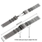 YISUYA Shark MESH 22MM Full Stainless Steel Watch Band Heavy Duty Diving Dive