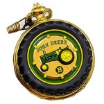 John Deere Pocket Watch Tractor Model B Franklin Mint Collectible Pocketwatch