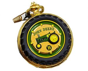 John Deere Pocket Watch Tractor Model B Franklin Mint Collectible Pocketwatch