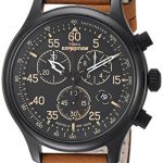 Timex Men's Expedition Field Chronograph Tan/Black Leather Strap Watch