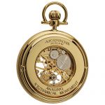 Akribos XXIV Men's Mechanical Skeleton Pocketwatch - Sunray Pattern Dial