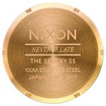 Nixon Mens Sentry SS Gold Green Sunray Watch