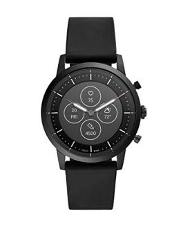 Fossil Men's Collider HR Heart Rate Stainless Steel and Silicone Hybrid Smartwatch
