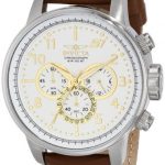 Invicta Men's S1 "Rally" Stainless Steel Watch with Brown Leather Band