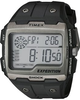 Timex Men's Expedition Grid Shock Black Resin Strap Watch