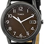 Timex Men's South Street Black Leather Strap Watch