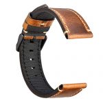 WOCCI 22mm Watch Band, Premium Saddle Style Vintage Leather Watch Strap
